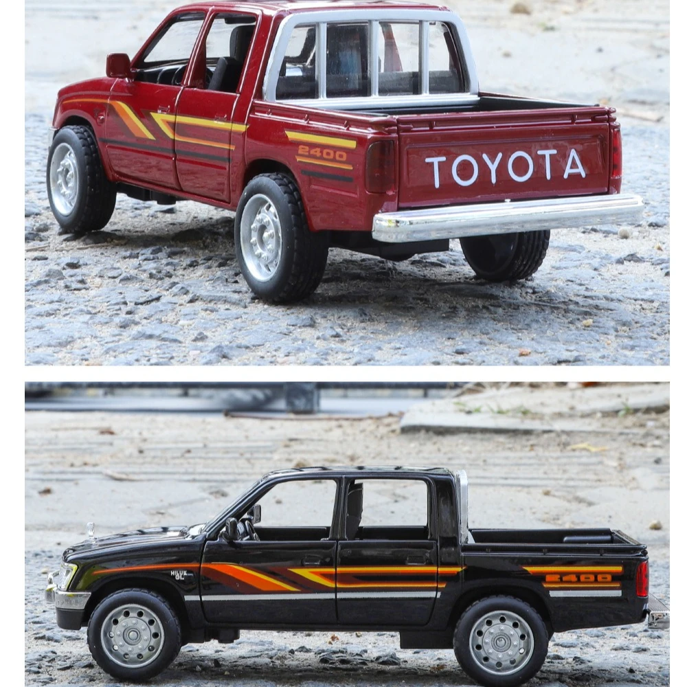 Моделирование 1:32, модель пикапа из сплава Toyota Hilux со звуковой и световой обратной связью, модное украшение для игрушки
Моделирование 1:32, модель пикапа из сплава Toyota Hilux со звуковой и световой обратной связью, модное украшение для игрушки