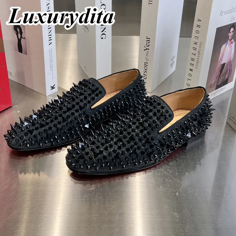 Top High Quality Mens Trendy Casual Shoes Luxury Mens Real Leather Shoes Size 38-48 Designr Red Soled Business dress Shoes H0306
Top High Quality Mens Trendy Casual Shoes Luxury Mens Real Leather Shoes Size 38-48 Designr Red Soled Business dress Shoes H0306