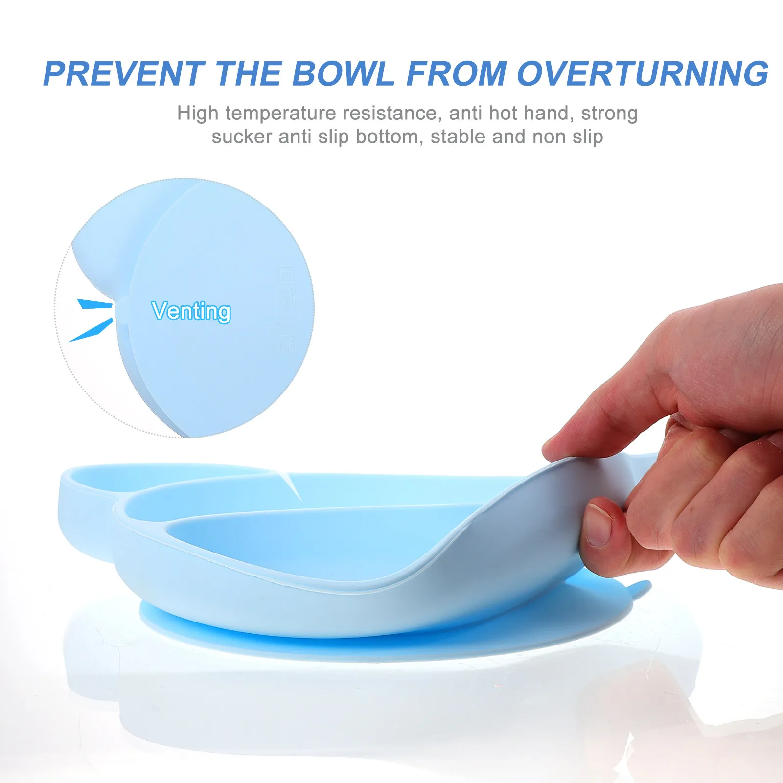 Silicone Baby Bowl Cartoon Bear Shape Bright Color Sucker Base Non-Slip for Complementary Food Toddler Feeding High Capacity
Silicone Baby Bowl Cartoon Bear Shape Bright Color Sucker Base Non-Slip for Complementary Food Toddler Feeding High Capacity
