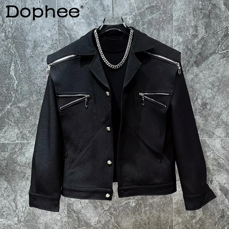2026 Spring Men's New Metal Zipper Jackets Loose Fashion Versatile Personality Coats Long Sleeve Solid Color Simple Chic Jackets
2026 Spring Men's New Metal Zipper Jackets Loose Fashion Versatile Personality Coats Long Sleeve Solid Color Simple Chic Jackets
