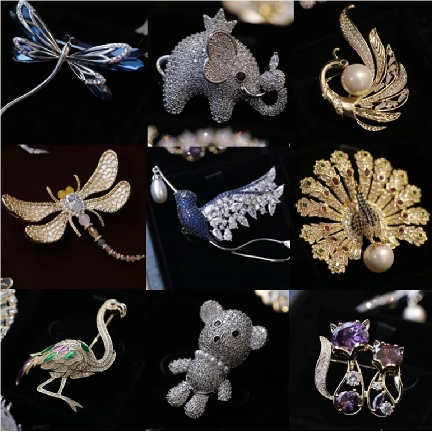 Luxury Animal Brooch, Dragonfly/Peacock/Bear/Elephant Zircon Crystal Brooches, Unisex Banquet & Party Jewelry Gift for Women/Men
Luxury Animal Brooch, Dragonfly/Peacock/Bear/Elephant Zircon Crystal Brooches, Unisex Banquet & Party Jewelry Gift for Women/Men