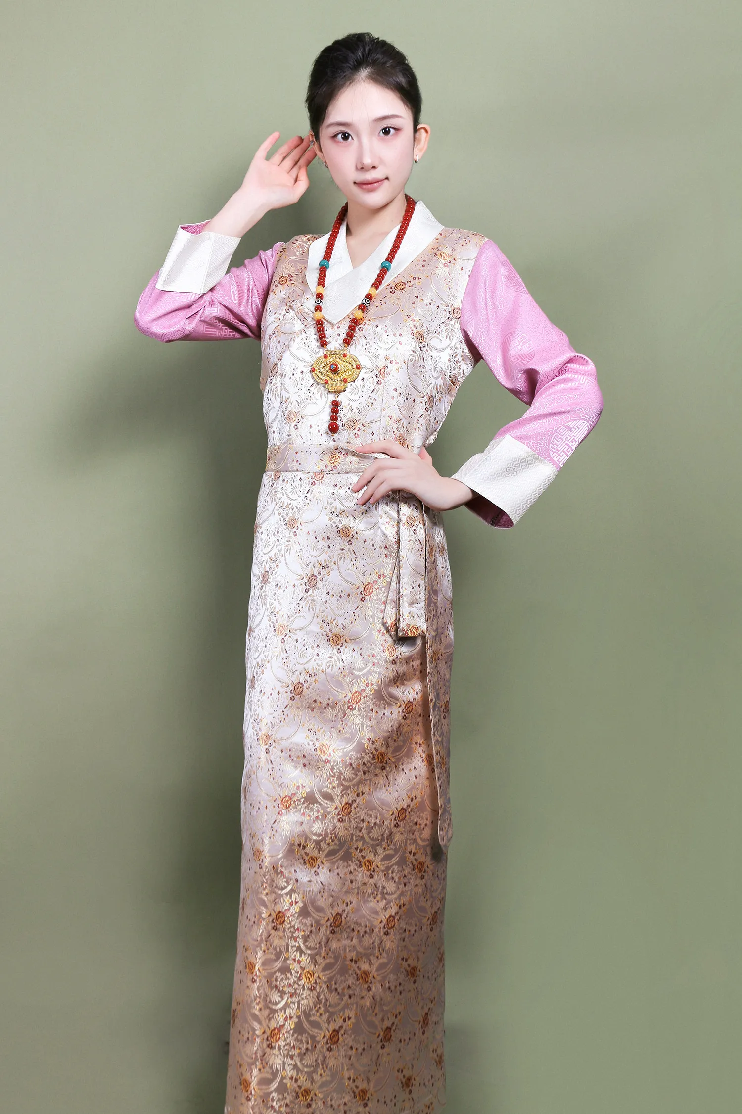 Nepal Bhutan Tibetan Ethnic Robe Women Traditional Lhasa Gown Classic Jacquard Dress Vintage Casual Folk Garment Girl CT063
Nepal Bhutan Tibetan Ethnic Robe Women Traditional Lhasa Gown Classic Jacquard Dress Vintage Casual Folk Garment Girl CT063