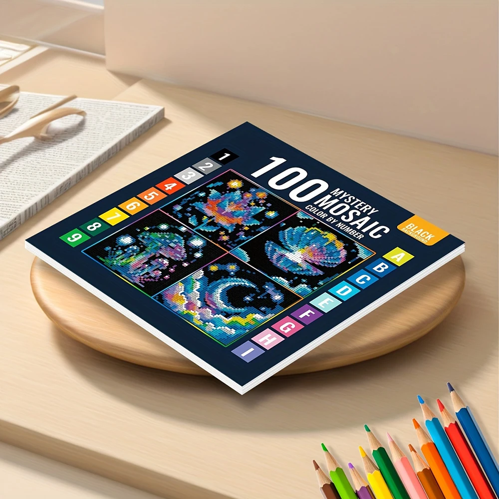 Mosaic digital coloring book, containing floral, cosmic, and fantasy pixel art patterns, perfect holiday gift
Mosaic digital coloring book, containing floral, cosmic, and fantasy pixel art patterns, perfect holiday gift