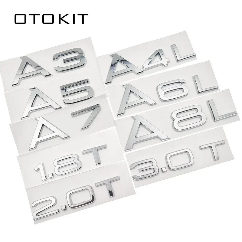 1.8T 2.0T 3.0T 3.2 3.6 4.2 A3 A5 A7 A4L A6L A8L Letter Number Chrome Emblem Car Trunk Discharge Capacity Badge Logo 3D Sticker
1.8T 2.0T 3.0T 3.2 3.6 4.2 A3 A5 A7 A4L A6L A8L Letter Number Chrome Emblem Car Trunk Discharge Capacity Badge Logo 3D Sticker