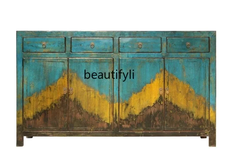 New Chinese style painted antique style New classical Chinese solid wood porch dining sideboard shoe cabinet01A
New Chinese style painted antique style New classical Chinese solid wood porch dining sideboard shoe cabinet01A