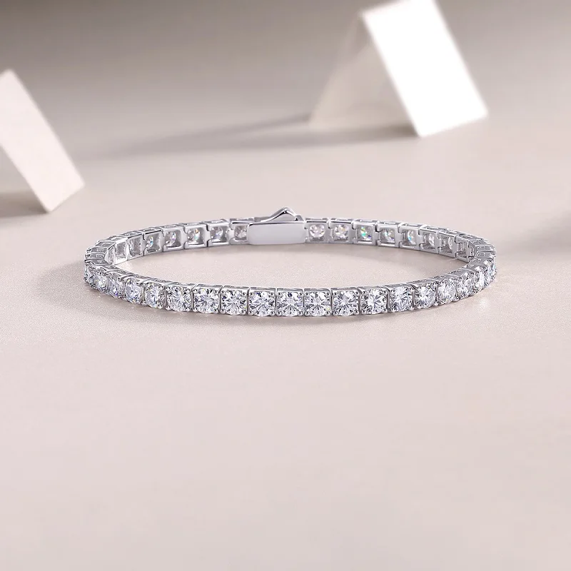 Apaison Single Row Full Moissanite Tennis Bracelets For Women's 925 Sterling Silver Bangles Wedding Jewelry
Apaison Single Row Full Moissanite Tennis Bracelets For Women's 925 Sterling Silver Bangles Wedding Jewelry