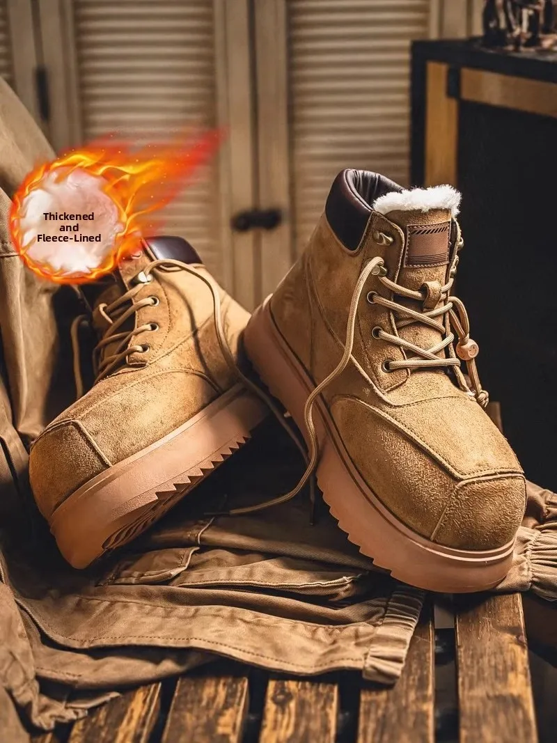 Men's Winter Snow Boots Fleece Lined Outdoor Cold Resistant Boots Warm Cotton Booties UK Style Short Booties for Youth
Men's Winter Snow Boots Fleece Lined Outdoor Cold Resistant Boots Warm Cotton Booties UK Style Short Booties for Youth