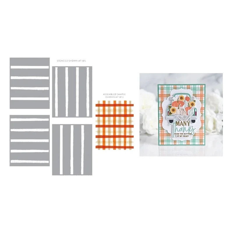 New Arrival Watercolor Plaid Stencil Metal Cutting Dies Scrapbooking Supplies for Paper Making Frames Card Craft no Stamp
New Arrival Watercolor Plaid Stencil Metal Cutting Dies Scrapbooking Supplies for Paper Making Frames Card Craft no Stamp