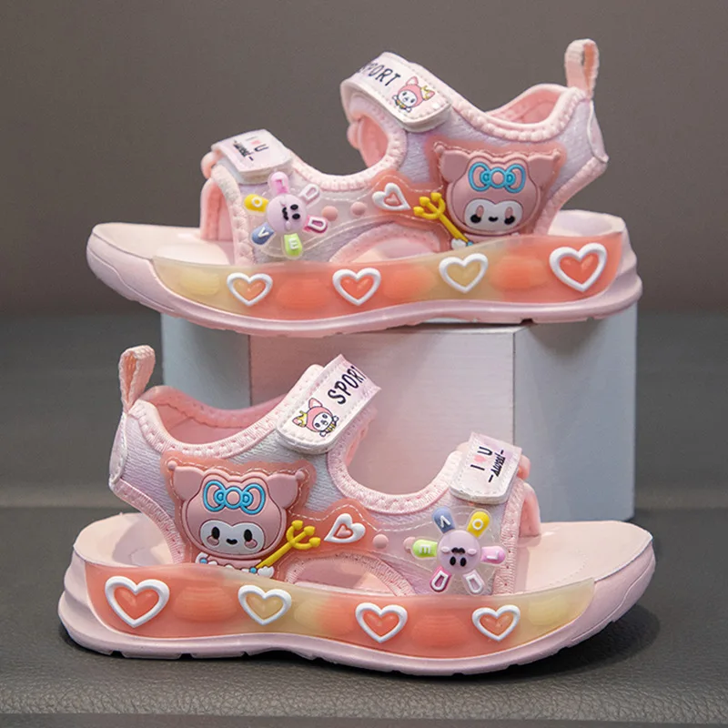 Kuromi Girl Sandals Sanrios Beach New Summer Children's Shoes Cartoon Anti-Slip Cute Soft Bottom Sports Anime Figure Kawaii
Kuromi Girl Sandals Sanrios Beach New Summer Children's Shoes Cartoon Anti-Slip Cute Soft Bottom Sports Anime Figure Kawaii