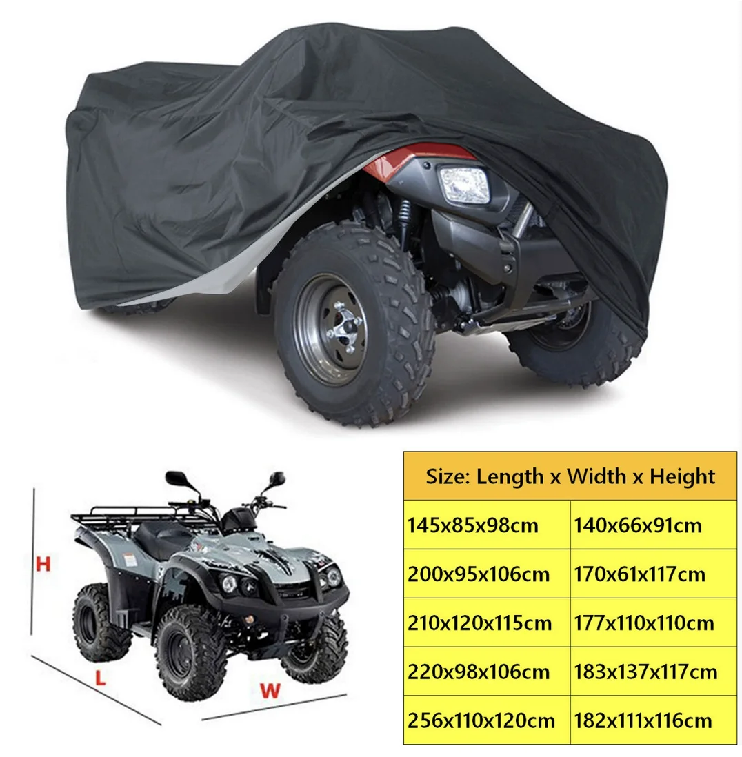 Universal Quad Bike ATV Cover Black Waterproof Resistant Dustproof Anti-UV Motorcycle Vehicle ATV Covers Black Color
Universal Quad Bike ATV Cover Black Waterproof Resistant Dustproof Anti-UV Motorcycle Vehicle ATV Covers Black Color