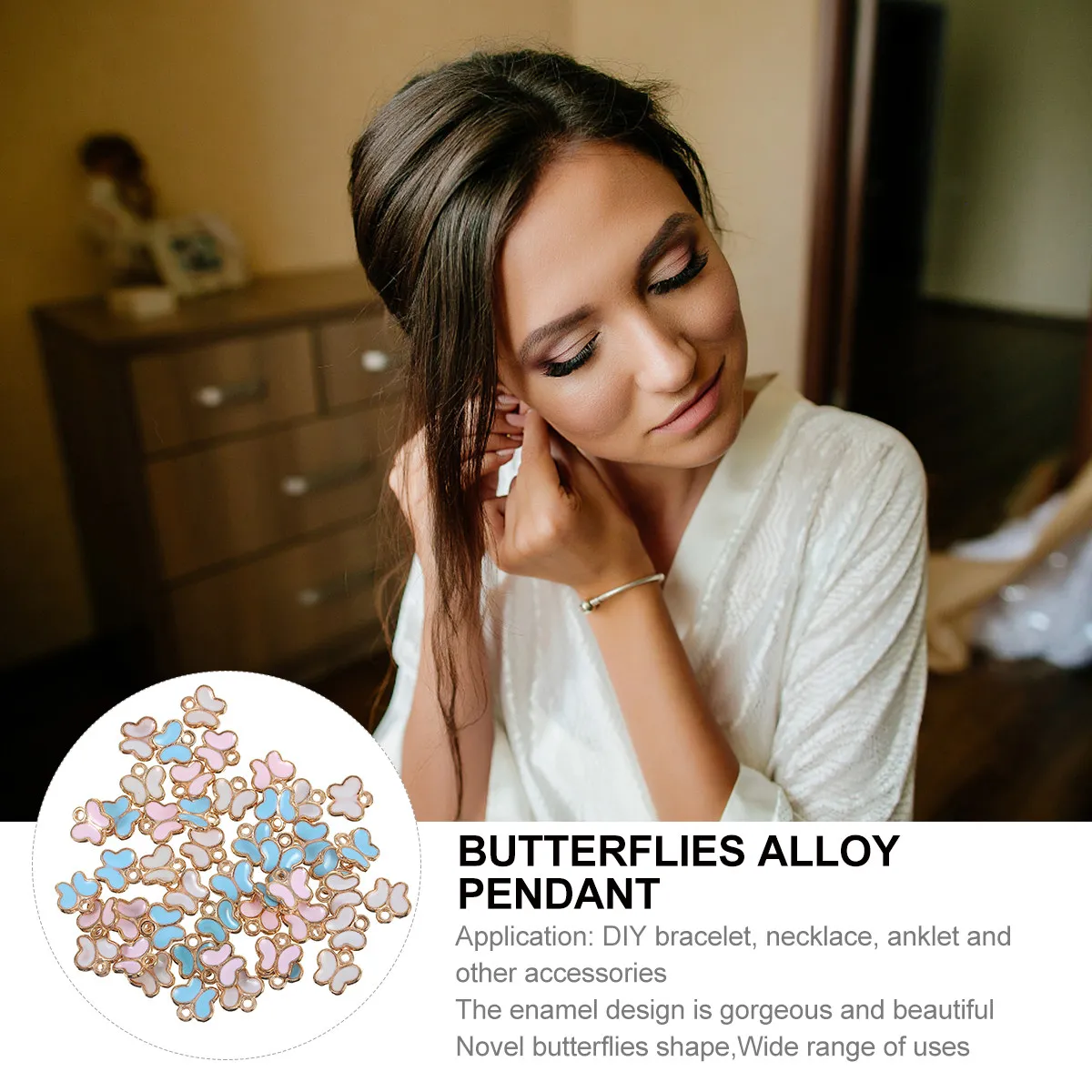 90Pcs Enamel Alloy Butterflies Pendant Charms DIY Jewelry Making Accessories for Necklace Bracelet Earrings Keychain
90Pcs Enamel Alloy Butterflies Pendant Charms DIY Jewelry Making Accessories for Necklace Bracelet Earrings Keychain