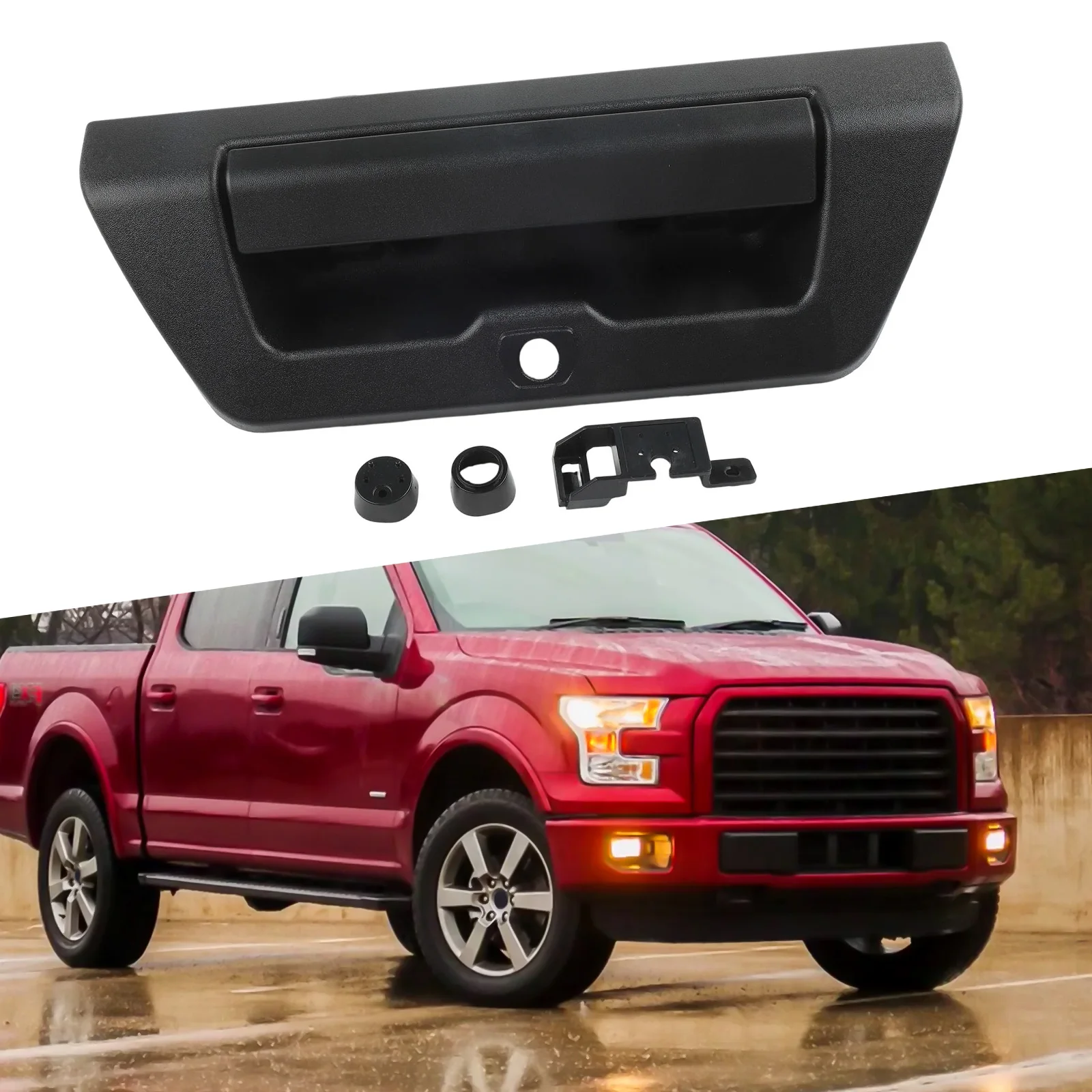 Replacement Tailgate Handle with Camera Hole FL3Z9943400AA for Ford F150 2015 2017 XLT Models with Camera Hole No LED Lamp Hole
Replacement Tailgate Handle with Camera Hole FL3Z9943400AA for Ford F150 2015 2017 XLT Models with Camera Hole No LED Lamp Hole