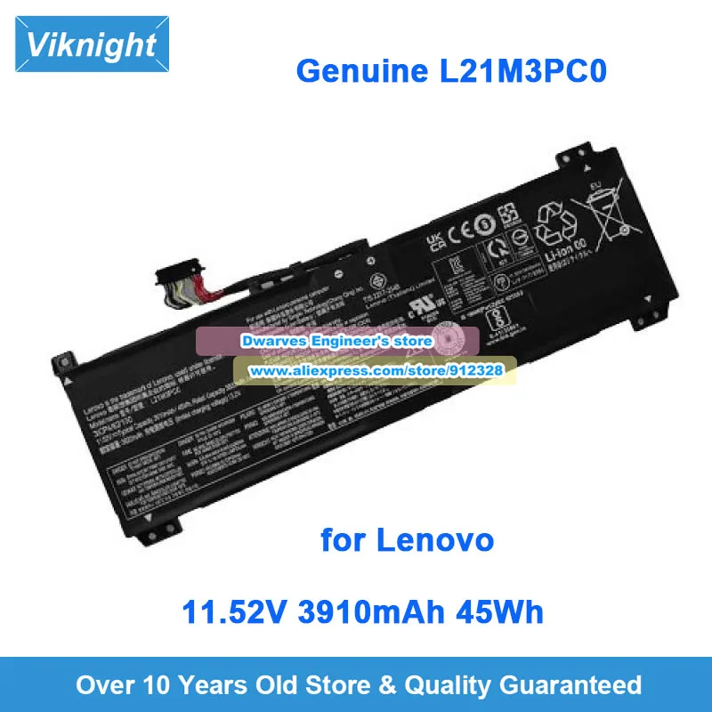 Оригинальный аккумулятор L21M3PC0 L21L3PC0 11,52 В 3910 мАч 45 Втч для Lenovo IdeaPad Gaming 3 15ARH7 82SB 82UK 15IAH7 82S9 L21C3PC0 L21D3PC0
Оригинальный аккумулятор L21M3PC0 L21L3PC0 11,52 В 3910 мАч 45 Втч для Lenovo IdeaPad Gaming 3 15ARH7 82SB 82UK 15IAH7 82S9 L21C3PC0 L21D3PC0