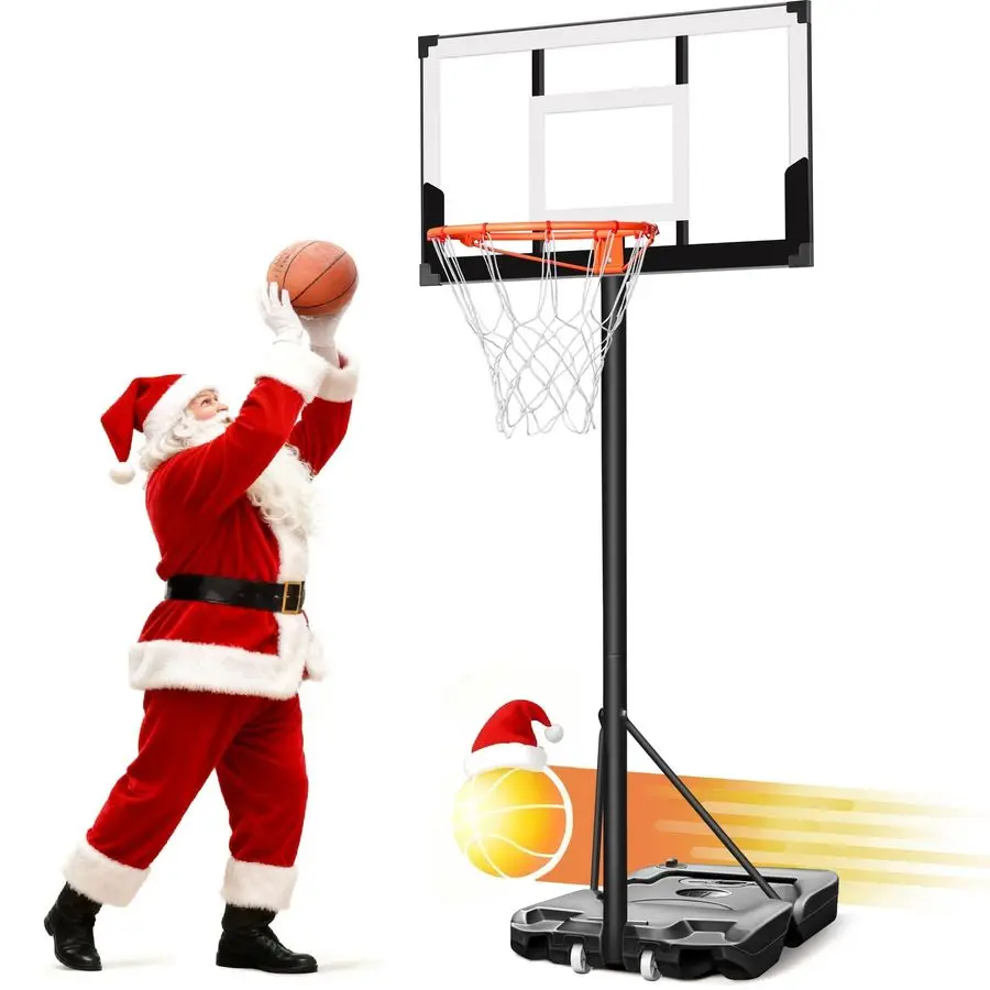 Basketball Hoop Outdoor 3.310FT 5sRapidAdjustable, 40 inch Shatterproof Backboard Enlarged Base, Portable Basketball Hoop Goal G
Basketball Hoop Outdoor 3.310FT 5sRapidAdjustable, 40 inch Shatterproof Backboard Enlarged Base, Portable Basketball Hoop Goal G