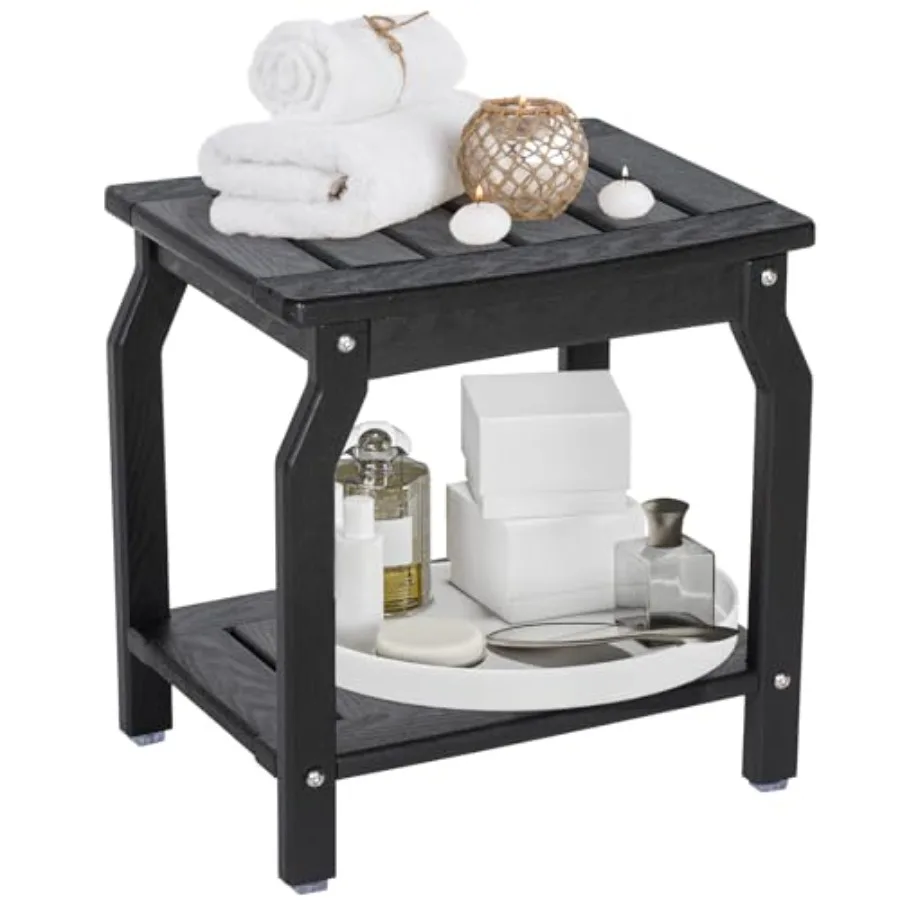 2-Tier HDPE Shower Bench with Non-Slip Foot Pads Wood-Like Spa Shower Stool for Inside Shower Ergonomic Waterproof Bathroom Ben
2-Tier HDPE Shower Bench with Non-Slip Foot Pads Wood-Like Spa Shower Stool for Inside Shower Ergonomic Waterproof Bathroom Ben