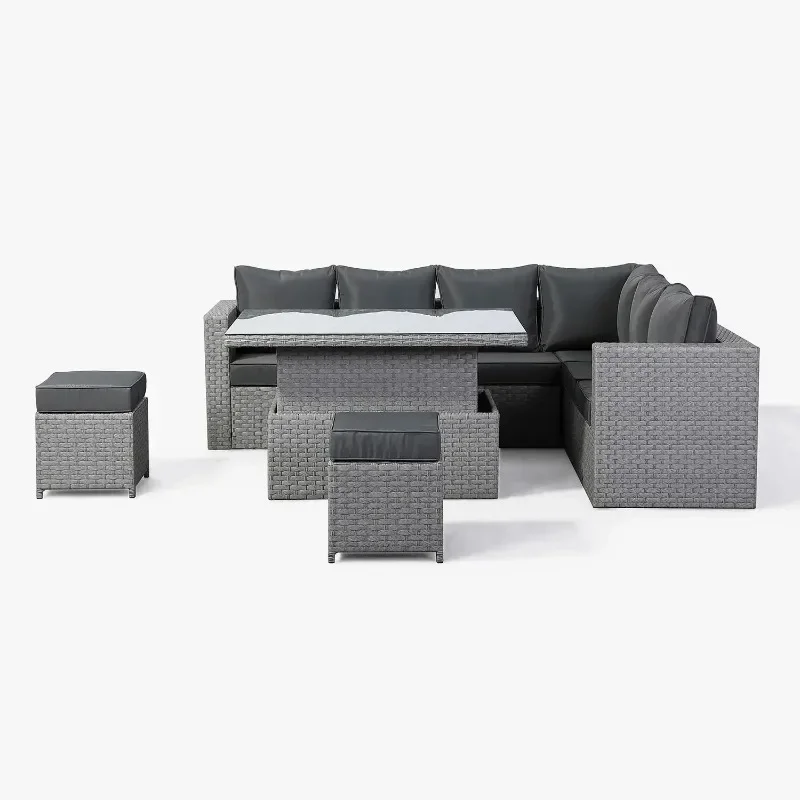 Florida L Shape Corner Sofa Wide Rattan Garden Furniture Set with Aluminium Frame lift table
Florida L Shape Corner Sofa Wide Rattan Garden Furniture Set with Aluminium Frame lift table