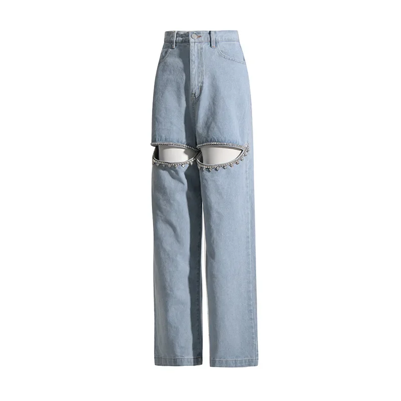 Rhinestones Embroidered Flares Jeans For Women High Waist Patchwork Button Hollow Out Summer Wide Leg Pants Female Fashion New
Rhinestones Embroidered Flares Jeans For Women High Waist Patchwork Button Hollow Out Summer Wide Leg Pants Female Fashion New