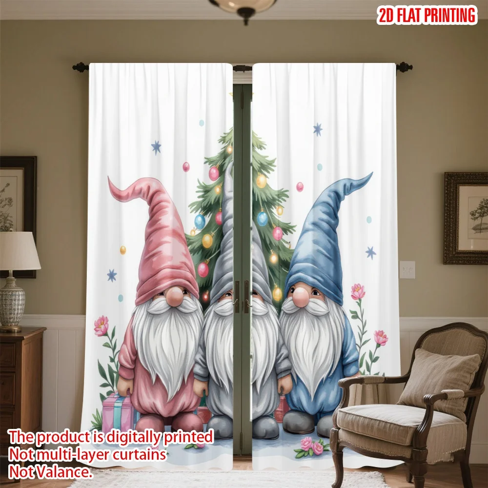 2D flat printing 2pcs Curtains Christmas Gnomes with Gifts Digital Printed Polyester Drapes Family Party Decoration for Parties
2D flat printing 2pcs Curtains Christmas Gnomes with Gifts Digital Printed Polyester Drapes Family Party Decoration for Parties