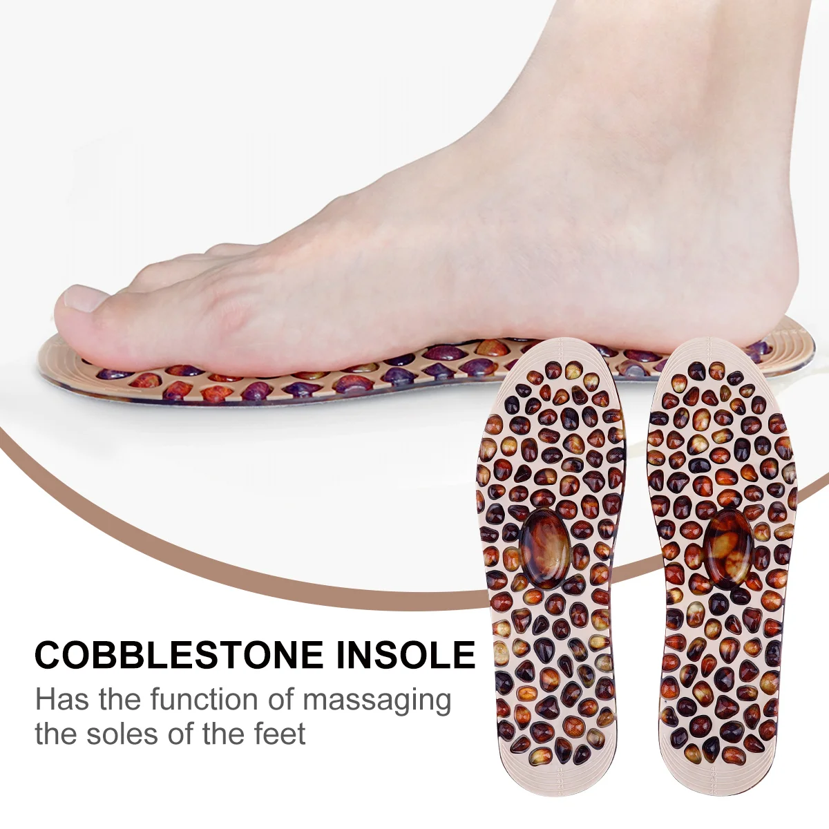 Rubber Pebble Insole Foot Massage Point Pad Men's and 's 1 Pair Massaging Insoles Cushion Shoes Pebbles Elder
Rubber Pebble Insole Foot Massage Point Pad Men's and 's 1 Pair Massaging Insoles Cushion Shoes Pebbles Elder