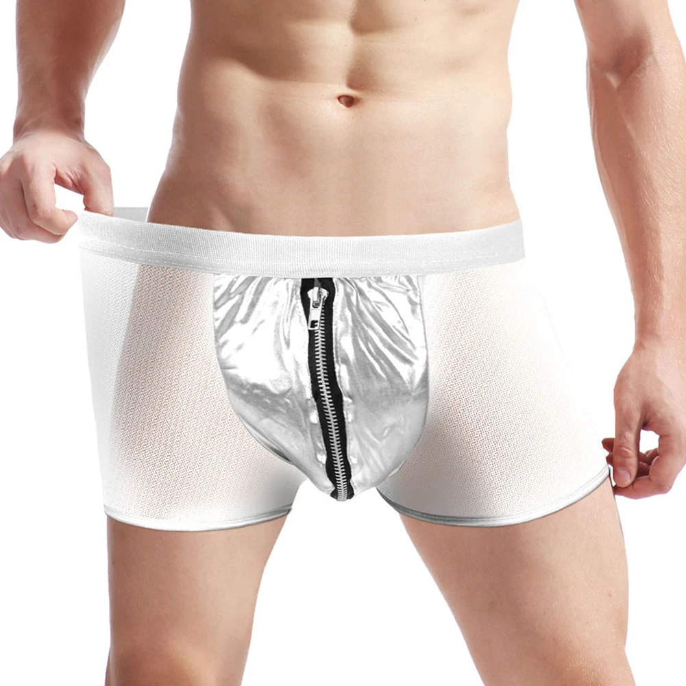 Mens Sheer Mesh See Through Briefs Mesh Faux Leather Patchwork Underpants Zip Up Bulge Pouch Underwear Erotic Lingerie
Mens Sheer Mesh See Through Briefs Mesh Faux Leather Patchwork Underpants Zip Up Bulge Pouch Underwear Erotic Lingerie