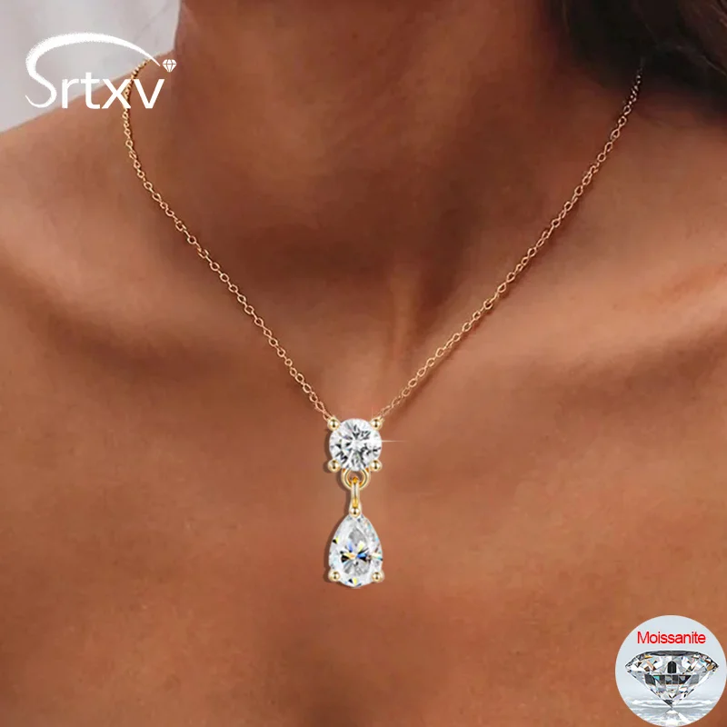 Full Pear Cut D Moissanite Tennis Necklace For Woman S925 Silver Trendy Wedding Bridal Lab Diamond Neck Chain Party Jewelry Gift
Full Pear Cut D Moissanite Tennis Necklace For Woman S925 Silver Trendy Wedding Bridal Lab Diamond Neck Chain Party Jewelry Gift
