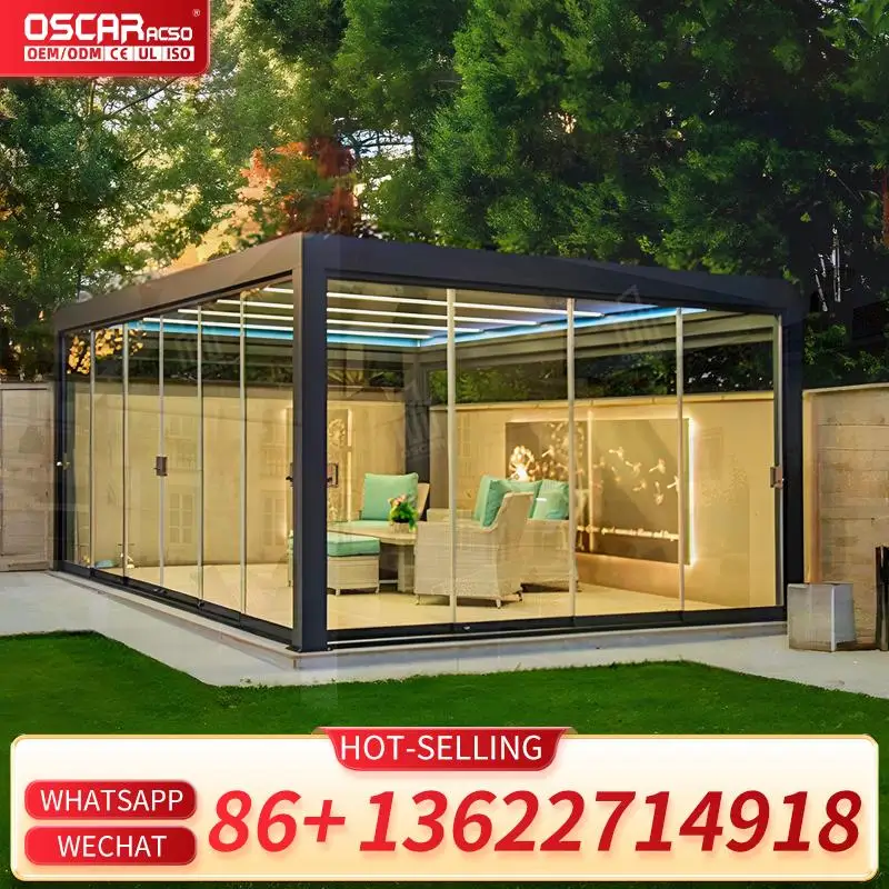 Waterproof Windproof Smart Motorized Aluminium Gazebo for European Courtyard Outdoor Use Pergola
Waterproof Windproof Smart Motorized Aluminium Gazebo for European Courtyard Outdoor Use Pergola