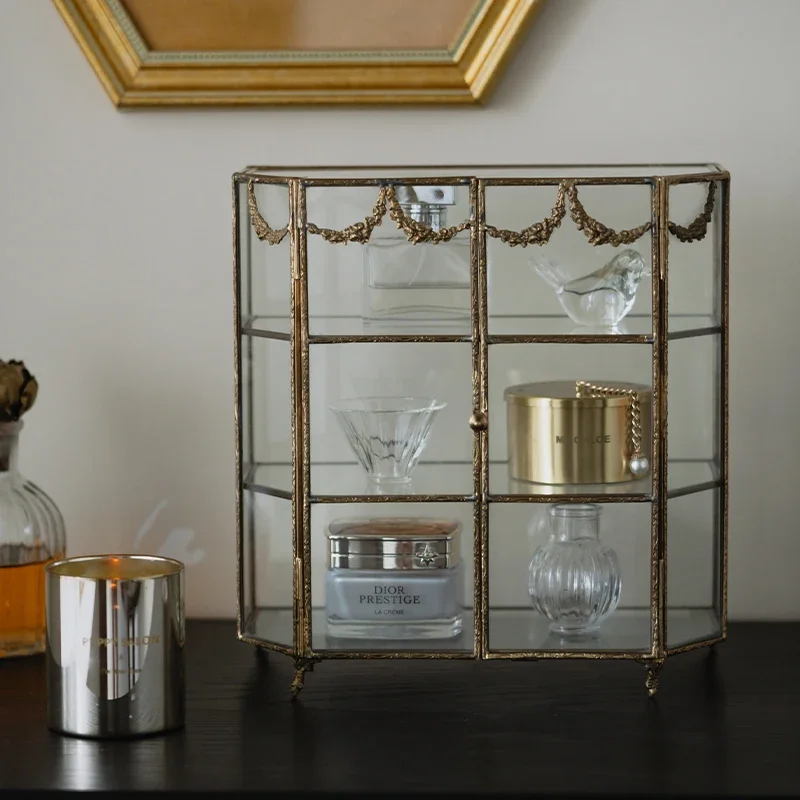 Retro French Retro Handmade Brass Glass Display Cabinet Metal Desktop Jewelry Rack Display Rack Locker
Retro French Retro Handmade Brass Glass Display Cabinet Metal Desktop Jewelry Rack Display Rack Locker