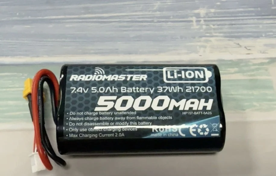 RadioMaster 5000m-Ah Plastic B-attery Compatible with TX16S And TX12S Transmitters
RadioMaster 5000m-Ah Plastic B-attery Compatible with TX16S And TX12S Transmitters