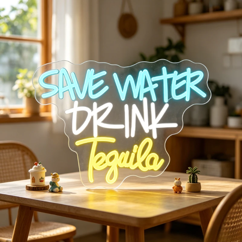 Save Water Drink Tequila Neon Sign LED Night Light USB Rechargeable Funny Bar Pub D cor Sign for Home Party Birthday Gifts
Save Water Drink Tequila Neon Sign LED Night Light USB Rechargeable Funny Bar Pub D cor Sign for Home Party Birthday Gifts