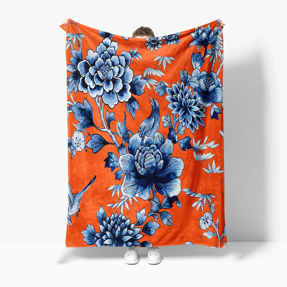 Blue Floral Pattern Fleece Blanket Soft Cozy Throw Blanket for Sofa Bed Decoration Gift
Blue Floral Pattern Fleece Blanket Soft Cozy Throw Blanket for Sofa Bed Decoration Gift