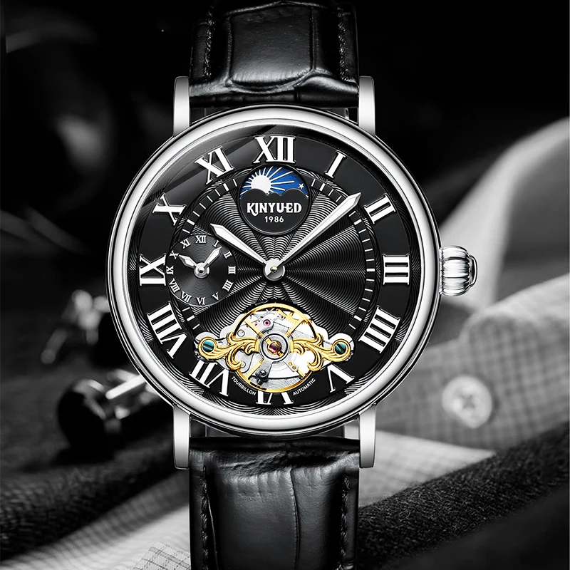KINYUED full yautomatic mechanical watch waterproof men's watch multifunctional mechanical watch double-sided hollow J131-5
KINYUED full yautomatic mechanical watch waterproof men's watch multifunctional mechanical watch double-sided hollow J131-5