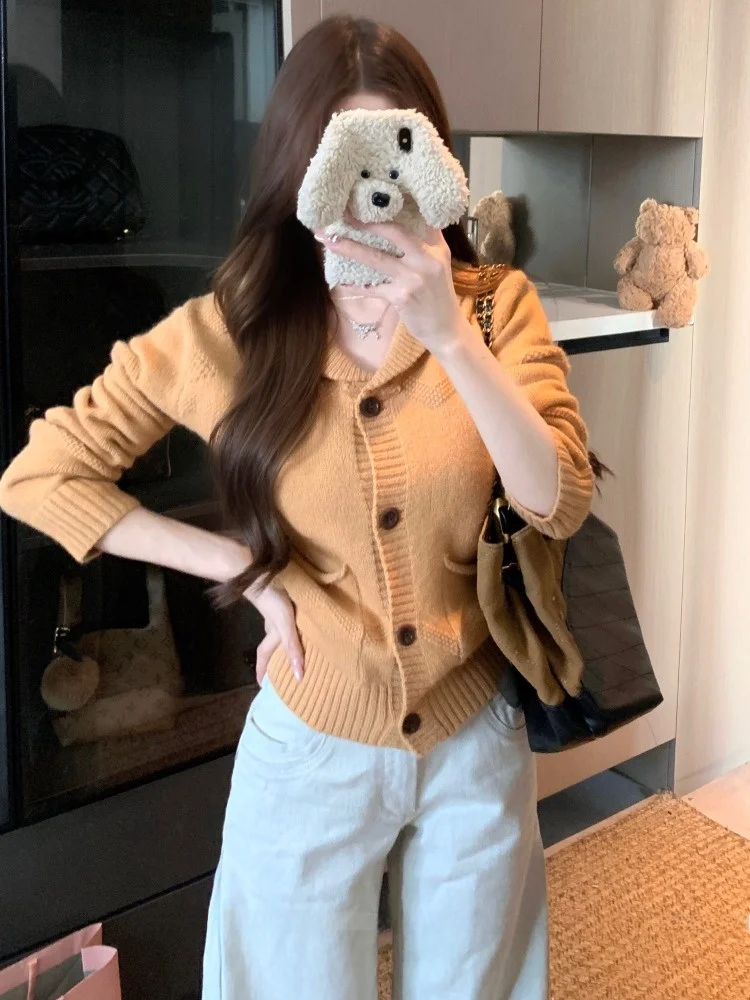 Korean Style Loose Fit Thickened Knitted Sweater Coat Women's Autumn Winter New Versatile Knitted Open Cardigan Pocket Top
Korean Style Loose Fit Thickened Knitted Sweater Coat Women's Autumn Winter New Versatile Knitted Open Cardigan Pocket Top