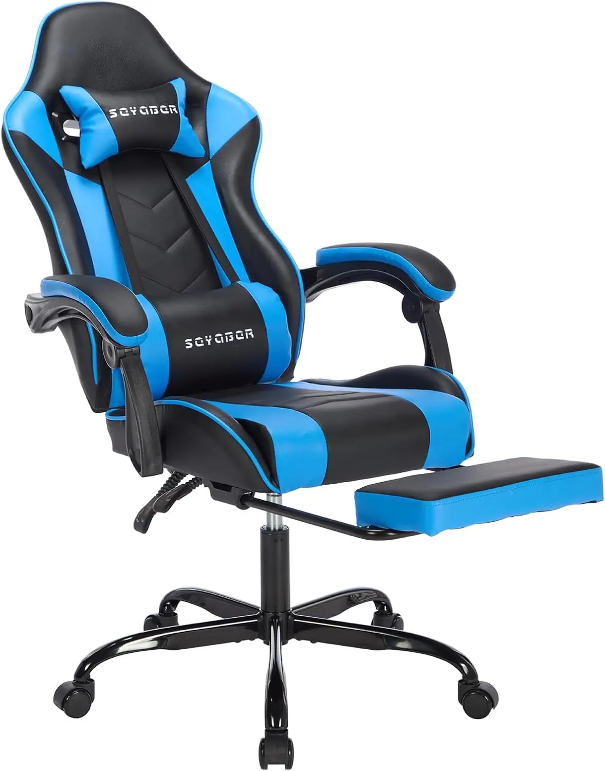 Gaming Chair Video Game Computer Chair, Ergonomic Pc Desk Chairs, Pu Leather Racing Gaming Chair With Footrest & Massage Lumbar
Gaming Chair Video Game Computer Chair, Ergonomic Pc Desk Chairs, Pu Leather Racing Gaming Chair With Footrest & Massage Lumbar