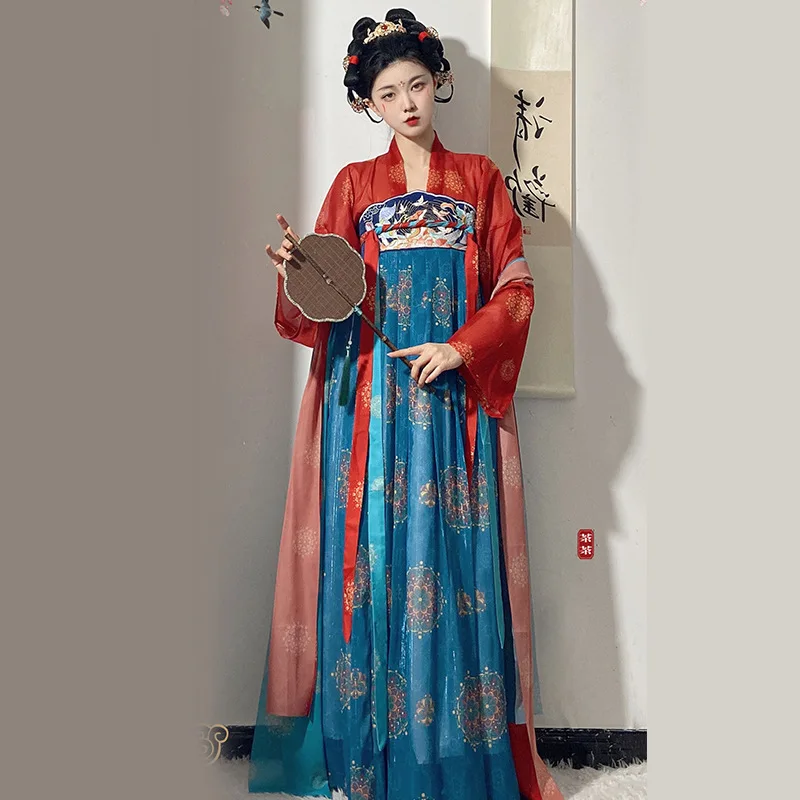 Classic Modern Hanfu Adult Women Tang Dynasty Flower Embroidery Ancient Chinese Costume Stage Performance Suit Dance Cosplay
Classic Modern Hanfu Adult Women Tang Dynasty Flower Embroidery Ancient Chinese Costume Stage Performance Suit Dance Cosplay