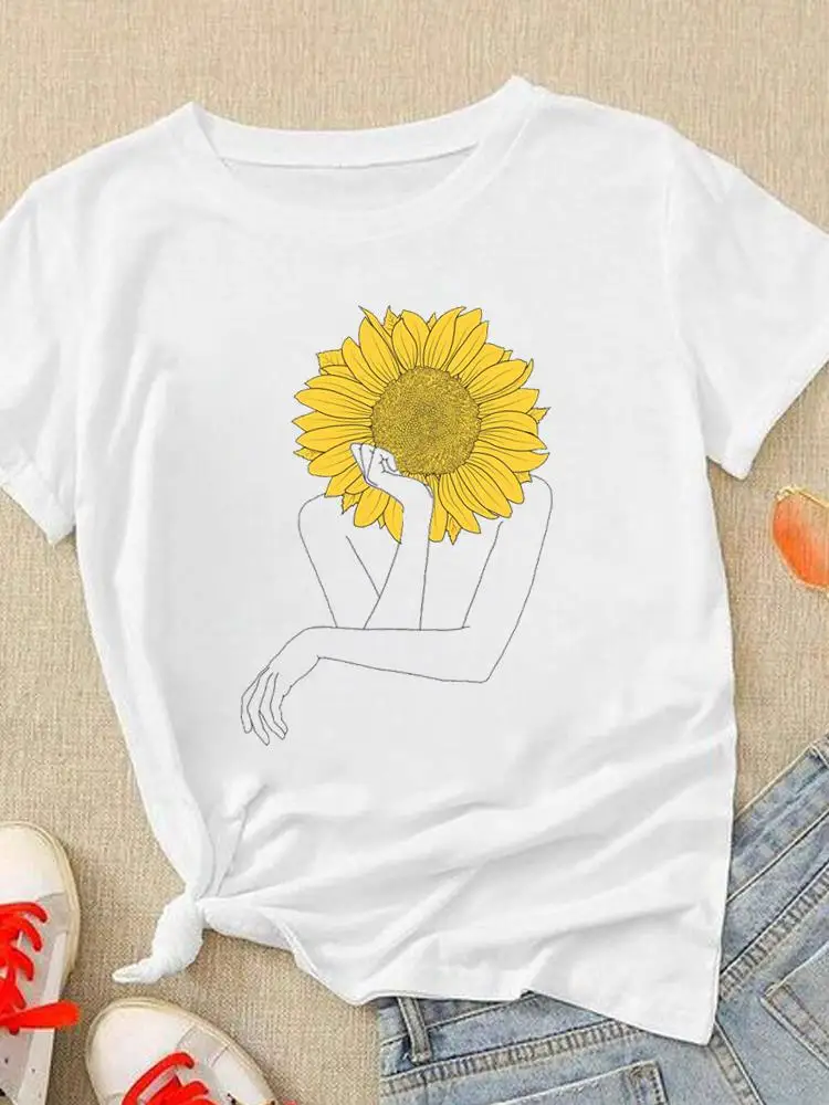 Lovely Flower Style Trend 90s Printed Fashion Casual Tee Clothing Printing T-Shirt Women Lady Tshirts Short Sleeve Graphic T Top
Lovely Flower Style Trend 90s Printed Fashion Casual Tee Clothing Printing T-Shirt Women Lady Tshirts Short Sleeve Graphic T Top
