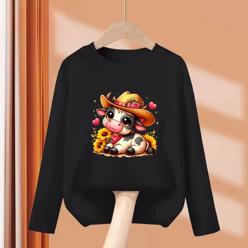 Funny Long Sleeve Lovely Cow Design T-Shirt Printed T Shirt Girls' Summer Clothes Tops T-Shirts Cute Girls Clothing
Funny Long Sleeve Lovely Cow Design T-Shirt Printed T Shirt Girls' Summer Clothes Tops T-Shirts Cute Girls Clothing
