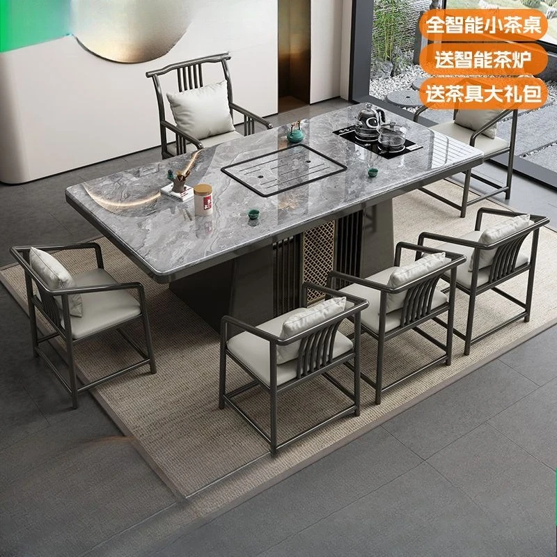 Modern light luxury rock slab tea table and chair balcony living room office kung fu tea table
Modern light luxury rock slab tea table and chair balcony living room office kung fu tea table