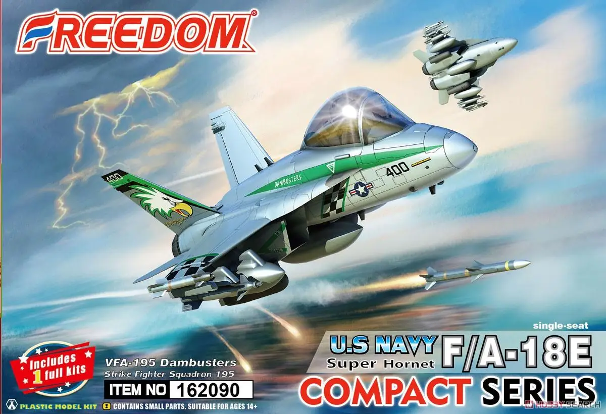 FREEDOM 162090 Compact Series:U.S.Navy F/A-18E Super Hornet VFA-195 Dambusters Chippy Ho Model Kit
FREEDOM 162090 Compact Series:U.S.Navy F/A-18E Super Hornet VFA-195 Dambusters Chippy Ho Model Kit