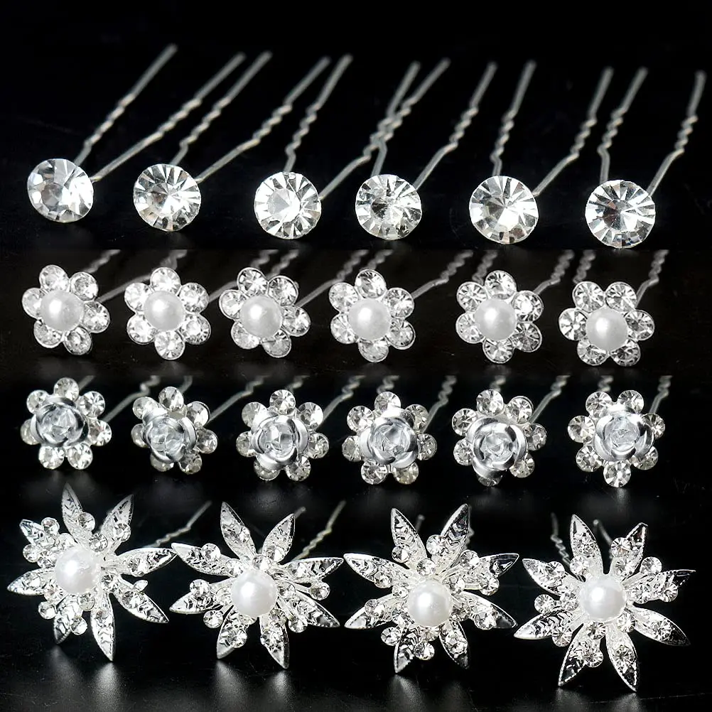 40Pcs Crystal Pearl Flower Bridal Hair Pins Clips Barrettes Prom Jewelry
40Pcs Crystal Pearl Flower Bridal Hair Pins Clips Barrettes Prom Jewelry