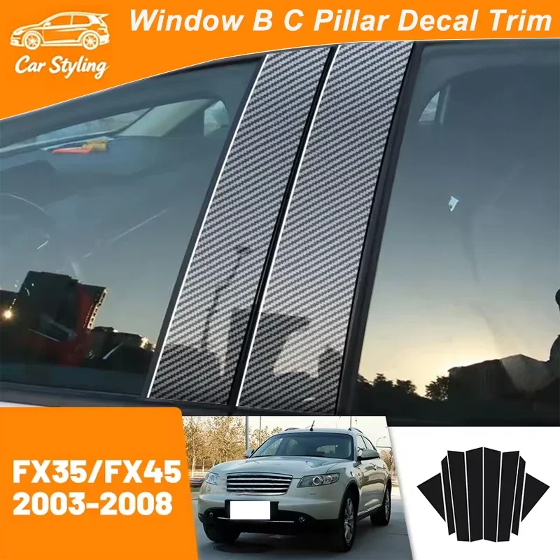 For Infiniti FX35 FX45 2003-2008 2004 2005 2006 2007 Carbon Fiber Window Door Column Deal B C Pillar Post Cover Trim Sticker
For Infiniti FX35 FX45 2003-2008 2004 2005 2006 2007 Carbon Fiber Window Door Column Deal B C Pillar Post Cover Trim Sticker