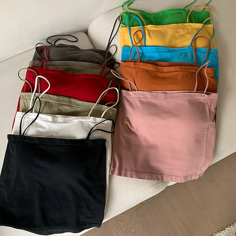 Y2K Spaghetti Strap Tank Top Padded Seamless Crop Top Sexy Slim Fit Elastic Fashion Versatile Casual Outerwear Basic Camisole
Y2K Spaghetti Strap Tank Top Padded Seamless Crop Top Sexy Slim Fit Elastic Fashion Versatile Casual Outerwear Basic Camisole