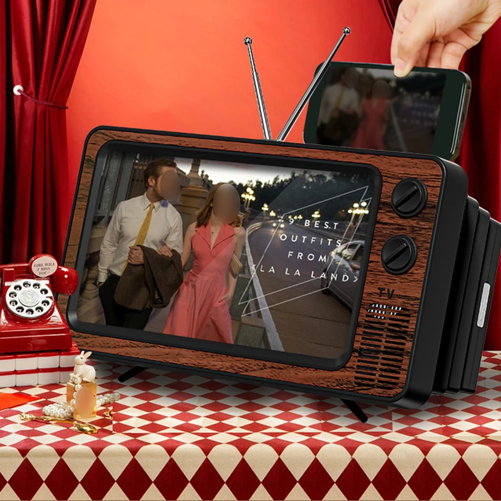 New Retro Desktop Phone Stand 12 "TV Phone Screen Am-plifier Creative TV Watching And TV Watching Stand Phone Accessories
New Retro Desktop Phone Stand 12 "TV Phone Screen Am-plifier Creative TV Watching And TV Watching Stand Phone Accessories