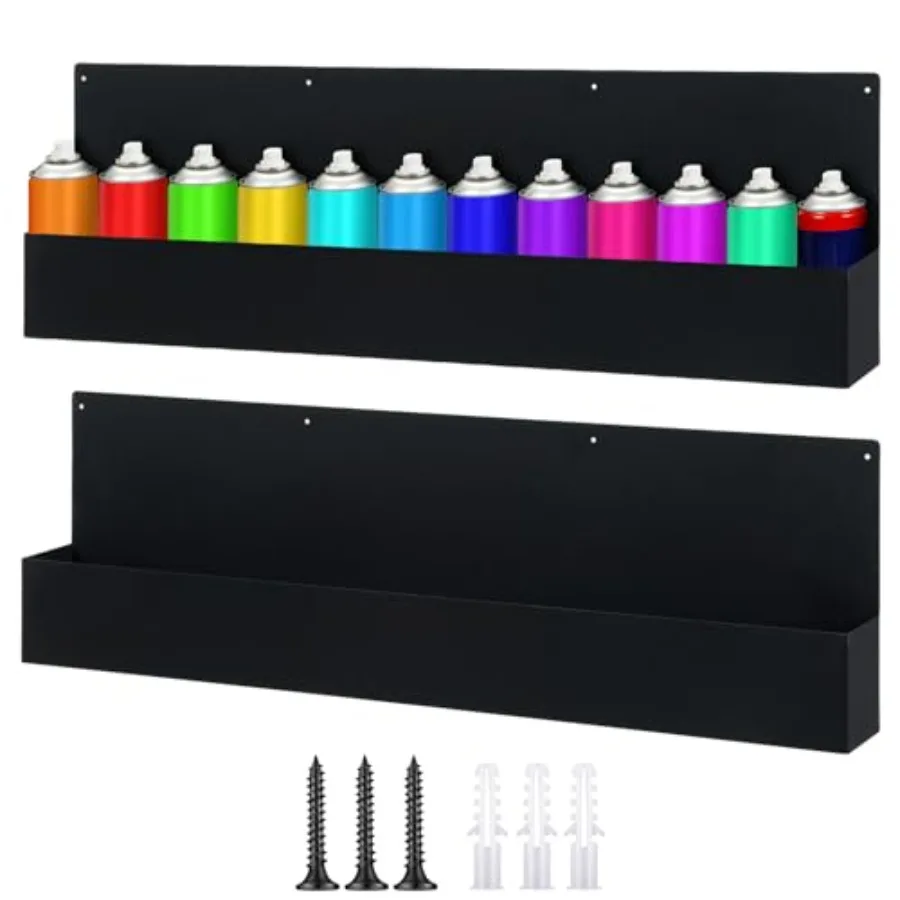 2 Pack Spray Can Holder Rack Organizer Wall Mount 32 Inch Aerosol Metal Spray Paint Storage Bottle for Garage and Workspace Hol
2 Pack Spray Can Holder Rack Organizer Wall Mount 32 Inch Aerosol Metal Spray Paint Storage Bottle for Garage and Workspace Hol