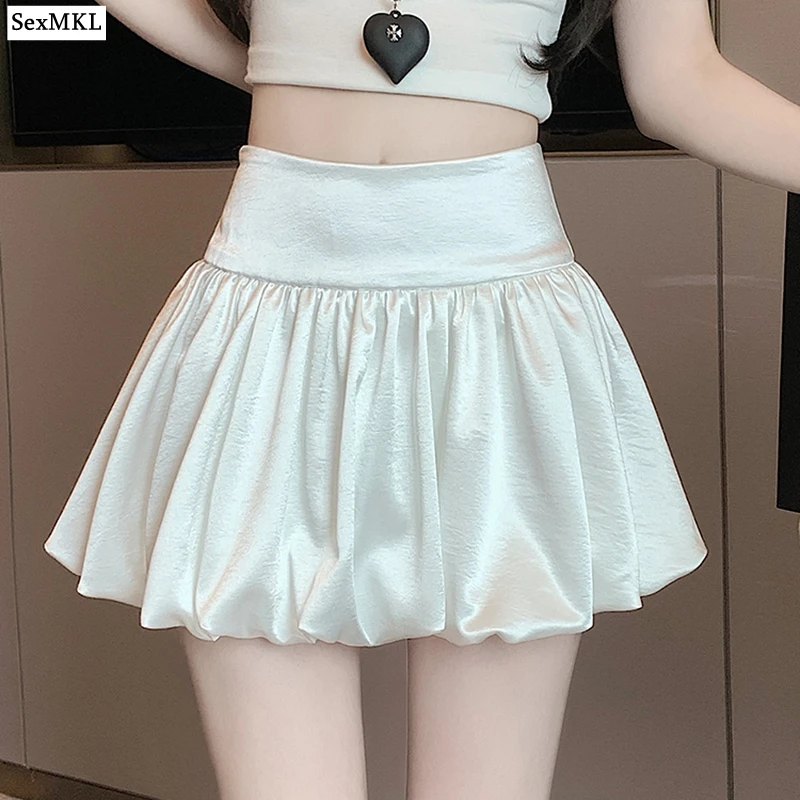 Summer Satin Mini Skirt For Women High Waist Ball Gown Y2k Clothes 2026 Slim A Line Sweet Cute Lolita Pleated Skirt With Shorts
Summer Satin Mini Skirt For Women High Waist Ball Gown Y2k Clothes 2026 Slim A Line Sweet Cute Lolita Pleated Skirt With Shorts