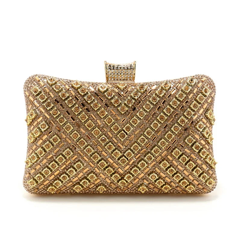 Vintage Golden Crystal Clutch Bag Women's Purple Diamond Evening Purse Ring Buckle Knucklebox Banquet Handbag Sac A Main Femme
Vintage Golden Crystal Clutch Bag Women's Purple Diamond Evening Purse Ring Buckle Knucklebox Banquet Handbag Sac A Main Femme