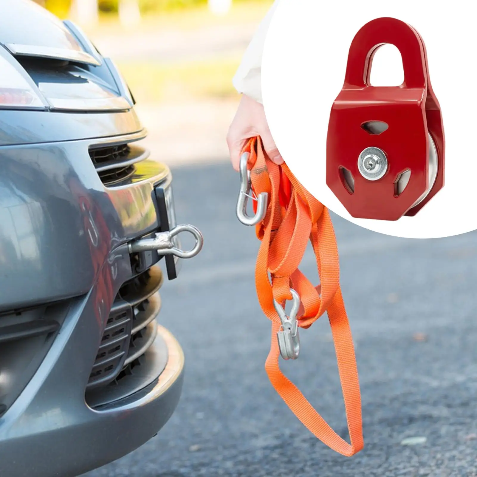 Metal Snatch Block Winch Pulley Heavy Duty 8 Ton Towing Pulley Compatible with Steel Cable for Garage Offroad
Metal Snatch Block Winch Pulley Heavy Duty 8 Ton Towing Pulley Compatible with Steel Cable for Garage Offroad
