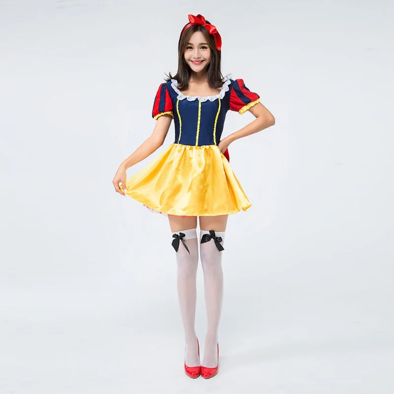 Women Adult Cartoon Princess Snow White Costume For Halloween Girls Fairy Tale Storybook Snow White Princess Dress Up
Women Adult Cartoon Princess Snow White Costume For Halloween Girls Fairy Tale Storybook Snow White Princess Dress Up