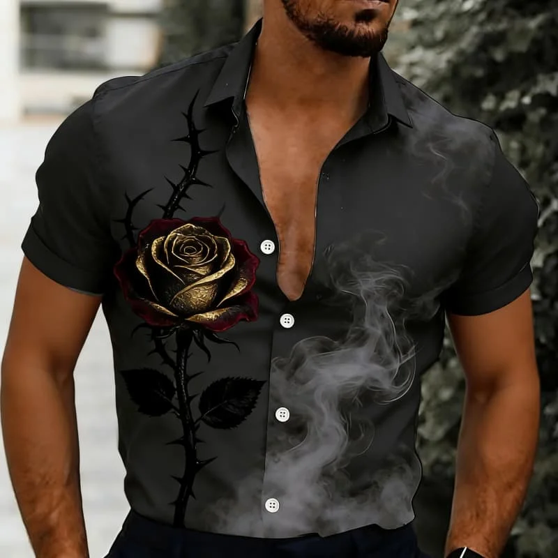 Men's Vintage Artistic Dark Dramatic Gothic Print Short Sleeve Shirt Casual Fashion For Daily Commute And Vacation Styling
Men's Vintage Artistic Dark Dramatic Gothic Print Short Sleeve Shirt Casual Fashion For Daily Commute And Vacation Styling