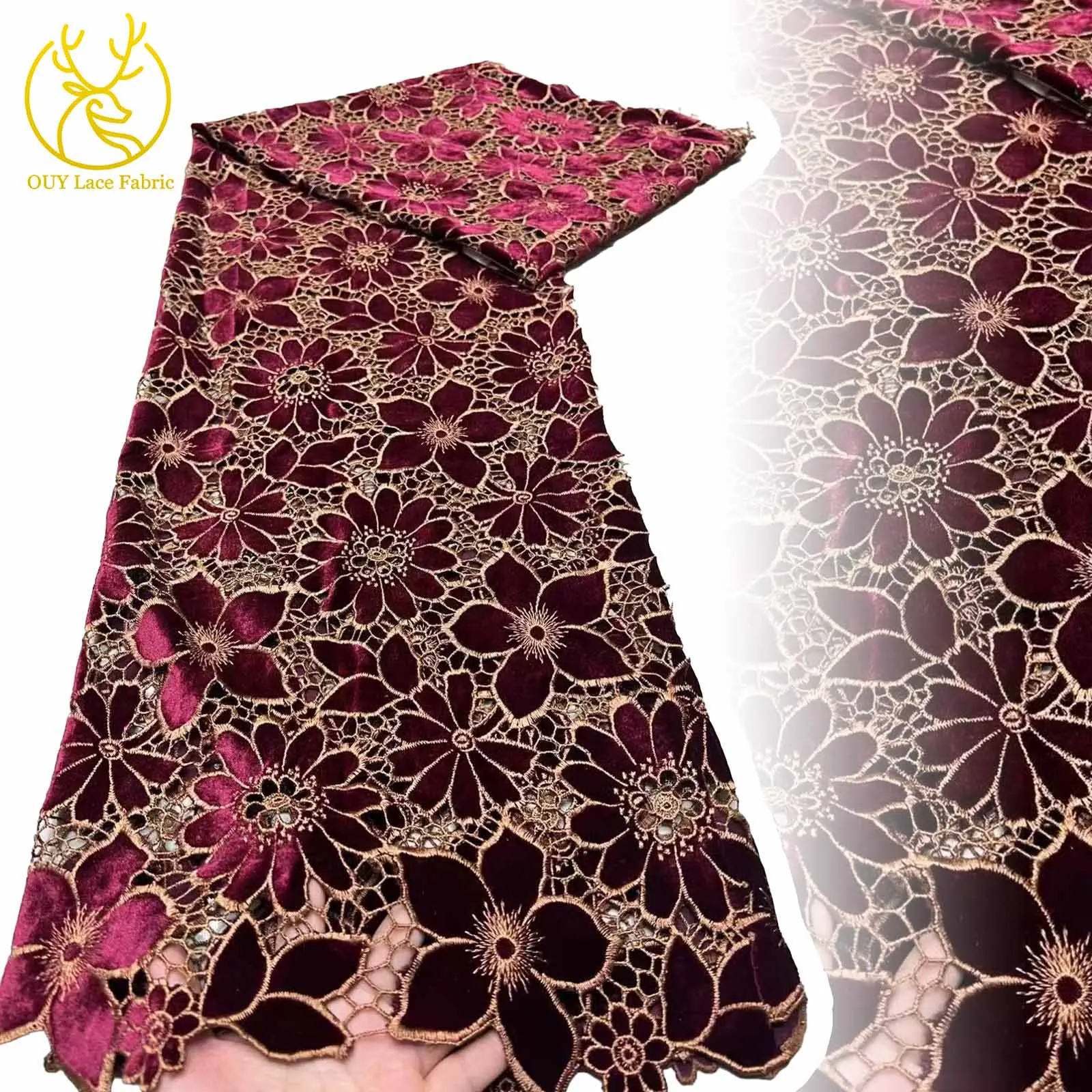 Soft Velvet Eyelet Cord Lace Fabric 2025 High Quality Luxury African Swiss Style Embroidery Fabric for Women's Dresses 5 Yards
Soft Velvet Eyelet Cord Lace Fabric 2025 High Quality Luxury African Swiss Style Embroidery Fabric for Women's Dresses 5 Yards