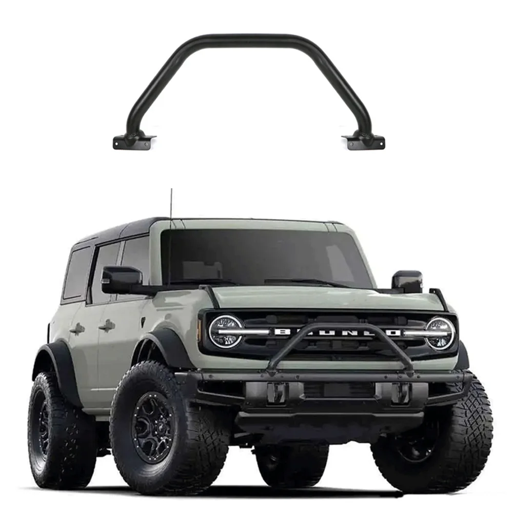 Металлический передний бампер, усиленный U-образный бампер для Ford Bronco 2021+, модифицированные защитные детали для бездорожья
Металлический передний бампер, усиленный U-образный бампер для Ford Bronco 2021+, модифицированные защитные детали для бездорожья